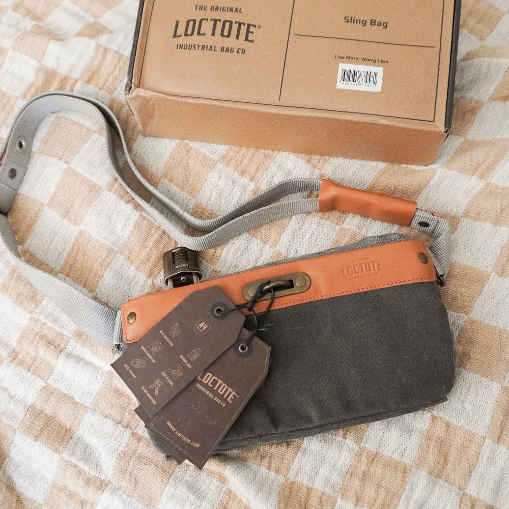 Loctote Heritage in Vintage Grey (New) - Lockable, RFID, Slash Resistant